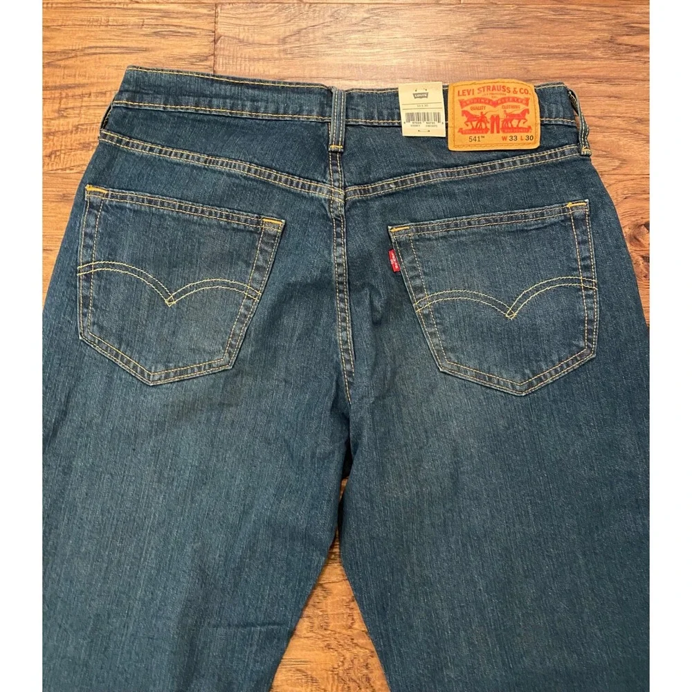 Levis 541 Athletic Taper Mens Jeans 33x30 Blue Stretch Denim New NWT